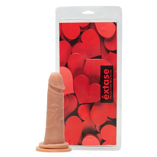 Pênis em Silicone Maciço com Ventosa MV05- 16,5 x 3,5cm