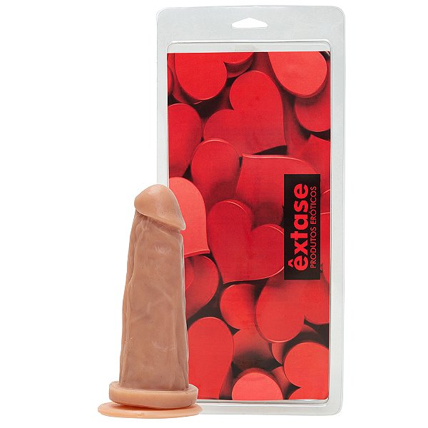 Pênis em Silicone Maciço com Ventosa MV07 - 16,5 x 4,5cm