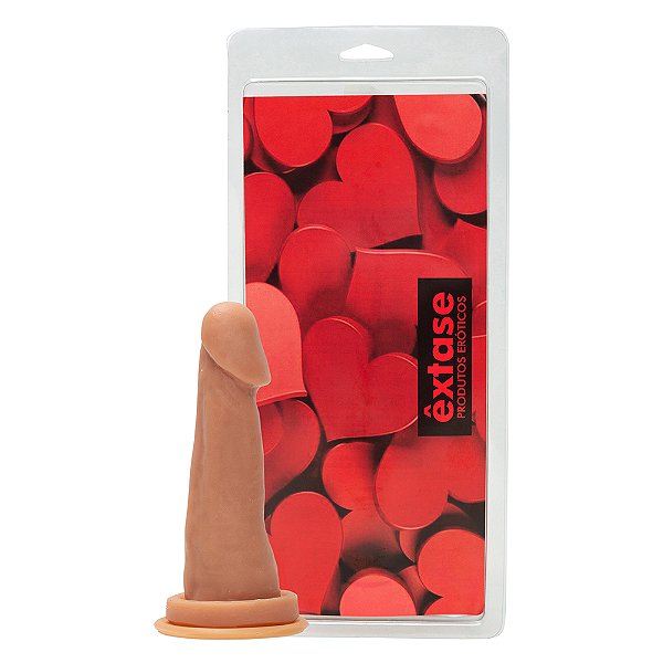 Pênis em Silicone Maciço com Ventosa MV09 - 16 x 4,7cm