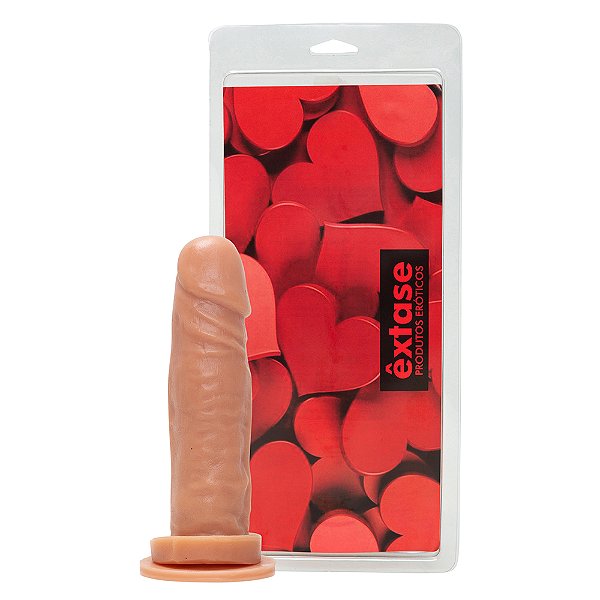 Pênis em Silicone Maciço com Ventosa MV10 - 17,5 x 4,2cm