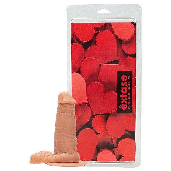 Pênis em Silicone Maciço com Ventosa MV15 - 12,5 x 3,2cm