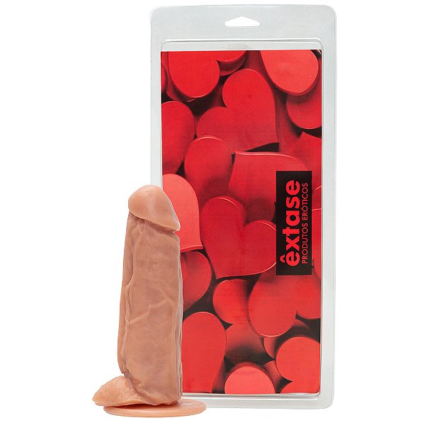 Pênis em Silicone Maciço com Ventosa MV17 - 16,5 x 4,5cm