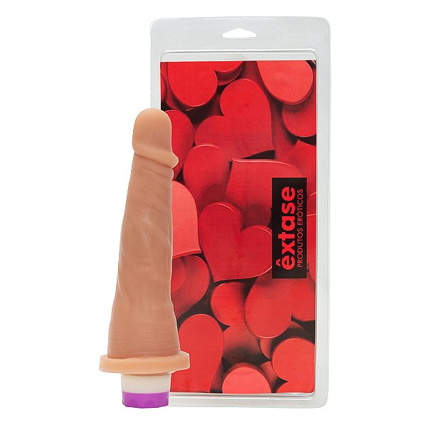 Pênis em Silicone com Vibrador VN06 - 19,5 x 4cm