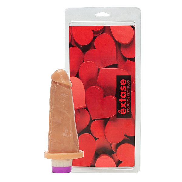 Pênis em Silicone com Vibrador VN07 - 16,5 x 4,5cm