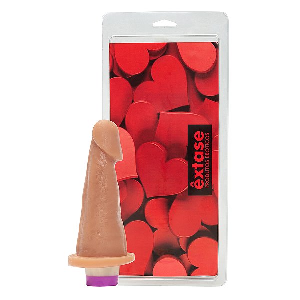 Pênis em Silicone com Vibrador VN09 - 16 x 4,7cm