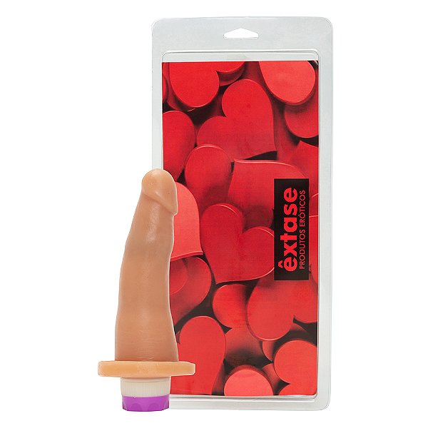 Pênis em Silicone com Vibrador VN11 - 14,8 x 3,6cm