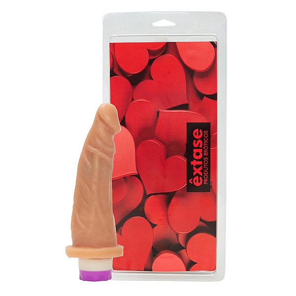 Pênis em Silicone com Vibrador VN13 - 16 x 3,4cm