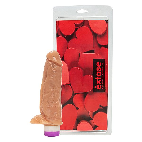 Pênis em Silicone com Vibrador VN17 - 16,5 x 4,5cm