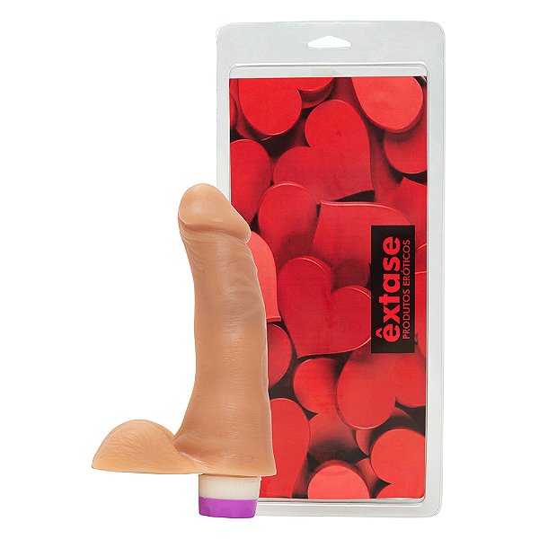 Pênis em Silicone com Vibrador VN18 - 19 x 4,8cm