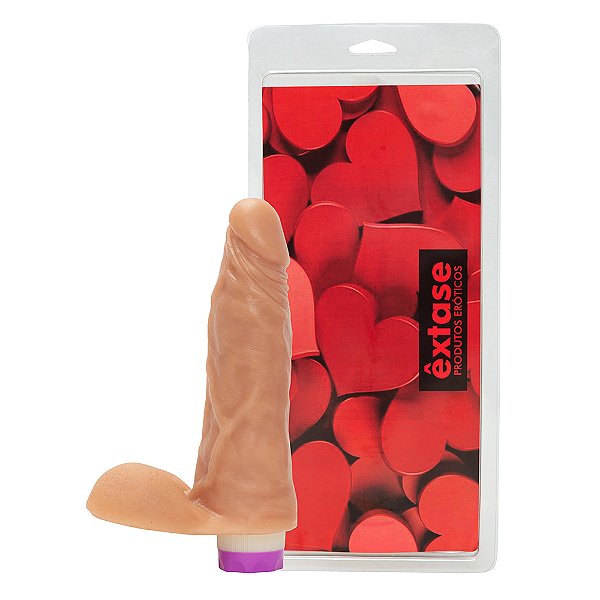 Pênis em Silicone com Vibrador VN20 - 18,5 x 4,7cm