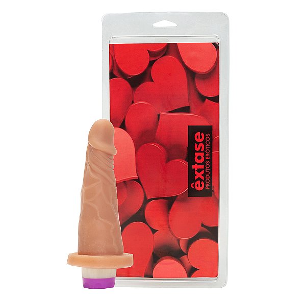 Pênis em Silicone com Vibrador VN21 - 15 x 3,8cm