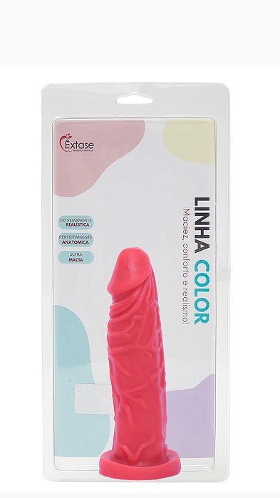 Pênis em Silicone Maciço Collors M02 - 14,5 x 3,5cm