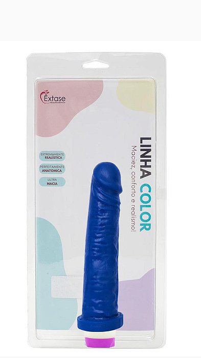 Pênis em Silicone Collors com Vibrador VPC14 - 20 x 4,5cm