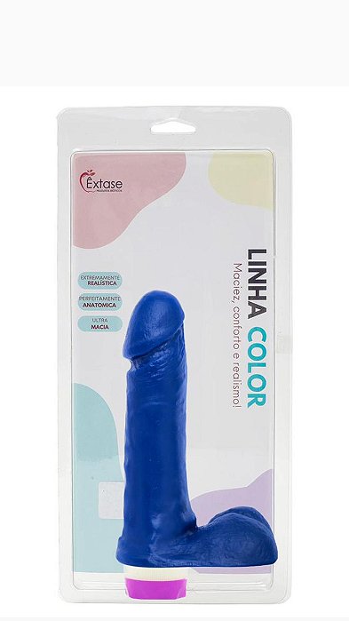 Pênis em Silicone Collors com Vibrador VPC16 - 17 x 3,5cm