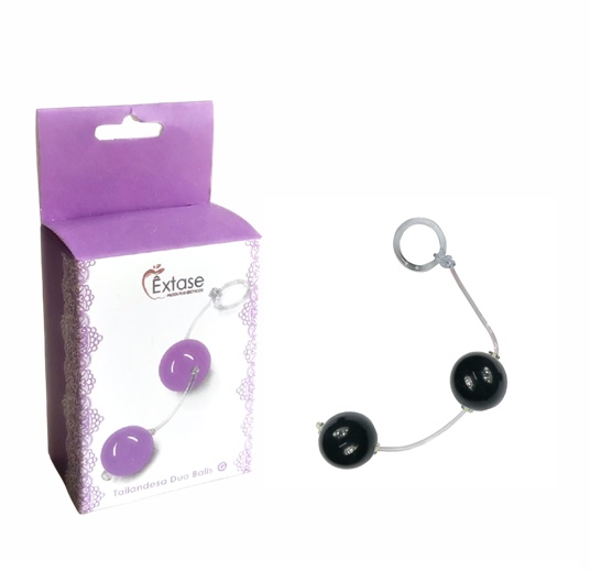 Colar Tailandês Duo Balls com 2 Esferas G - 2,5cm