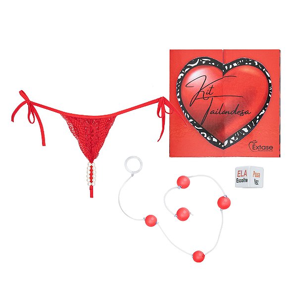 Kit Anel Coração Vermelho