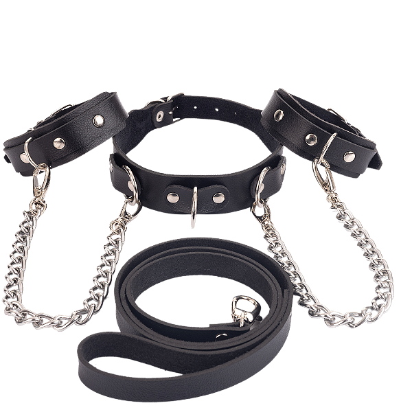 Gargantilha Slave com Guia + Par de Algemas