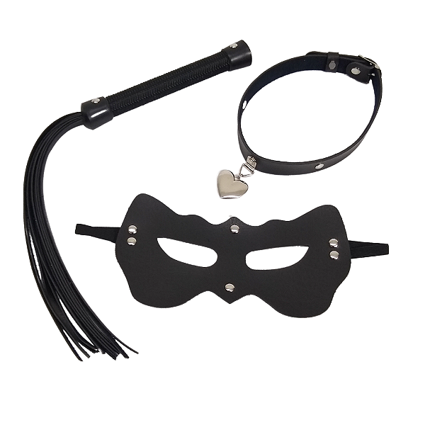 Kit Lamour com Máscara, Chicotinho e Gargantilha