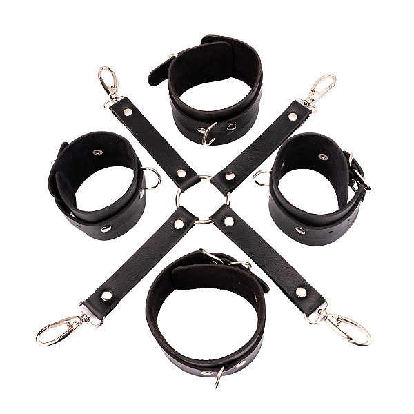 Kit Separador em X com Braceletes e Tornozeleiras Ajustáveis