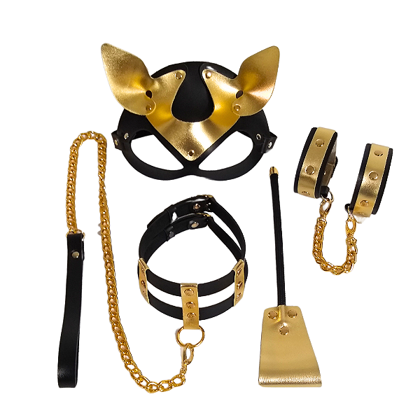 KIT LUXO GOLD COM 5 PEÇAS