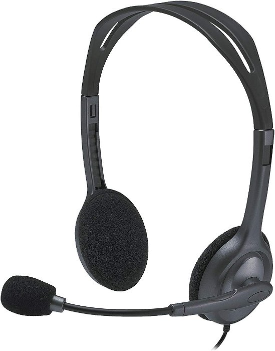 Headset Estéreo H111 Multidispositivos 3,5 Mm Cinza Logitech