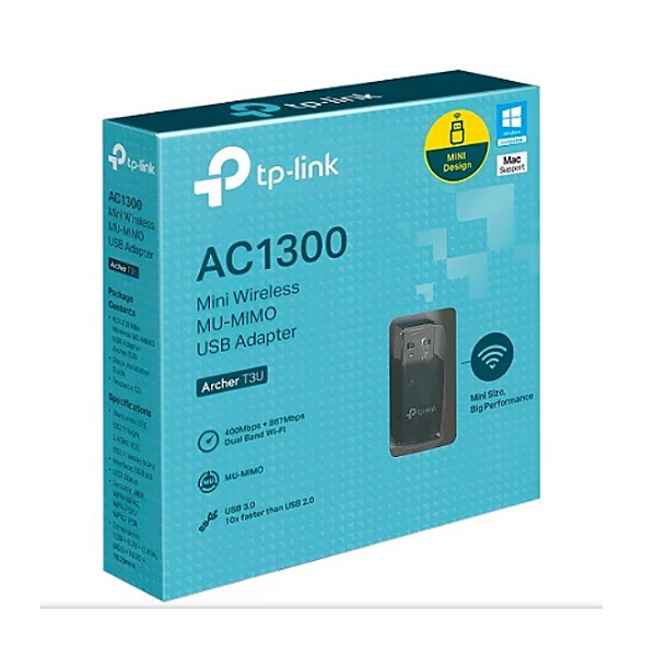 Adaptador Usb Wireless TP-Link T3U Mini Dual Band 1300mbps