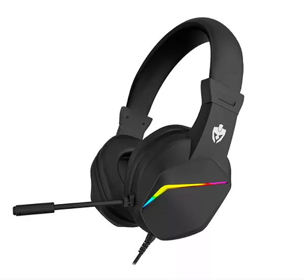 FONE OUVIDO EVOLUT EG310 HEADSET GAMER ROCKER COM FIO 50MM LED RAINDBOW