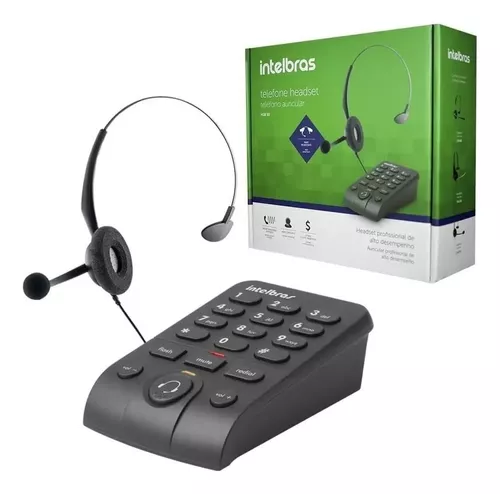 Telefone Headset Call Center Intelbras HSB 50 Completo