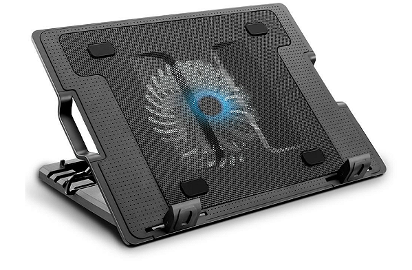 Base Para Notebook Multi AC166 Cooler Vertical 4 Ajustes 17'' USB - Preto