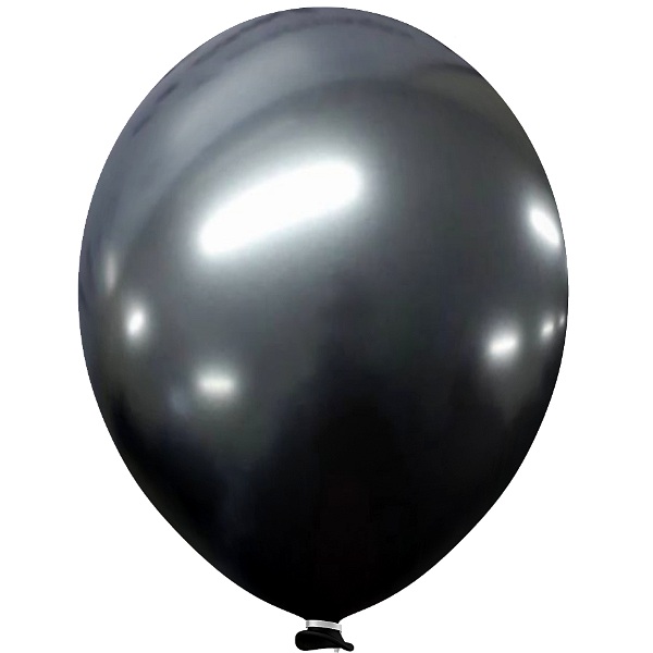 Balão Bexiga Redondo Látex Tamanho 5 Cromado Alumínio 25un