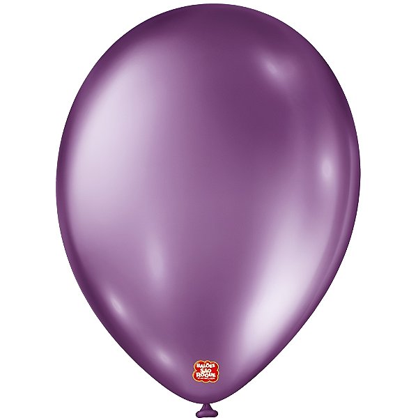 Balão Bexiga Redondo Látex Tamanho 11 Alumínio Cromado 25un