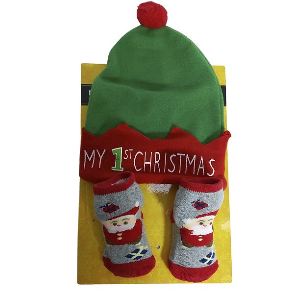 Kit Infantil de Poliester Gorro e Meia Sortidos