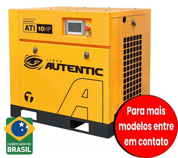 Compressor de Parafuso 10 hp 10bar – 220V - Techto Autentic ATi 10HP