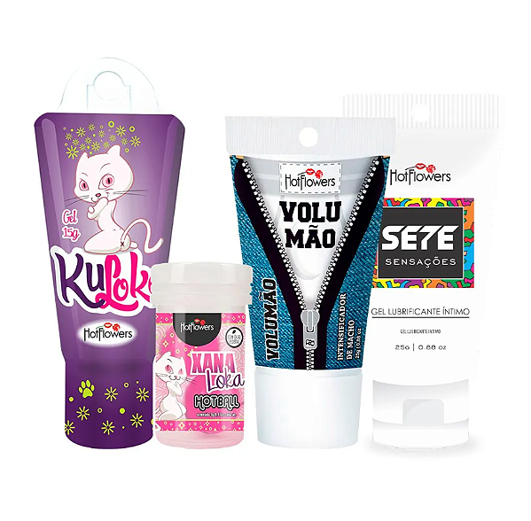 Kit: Sete Sensações, Xana Loka, Kuloko e Volumão