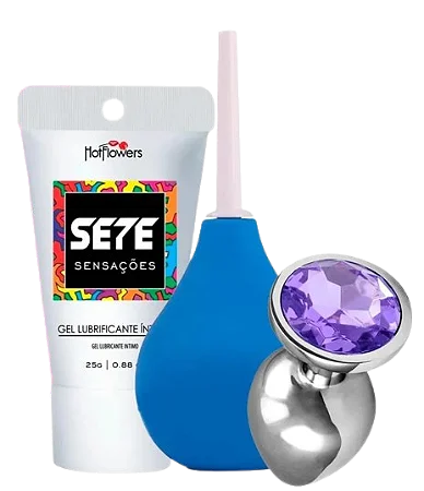 Kit: Ducha + Sete Sensações + Plug Anal P