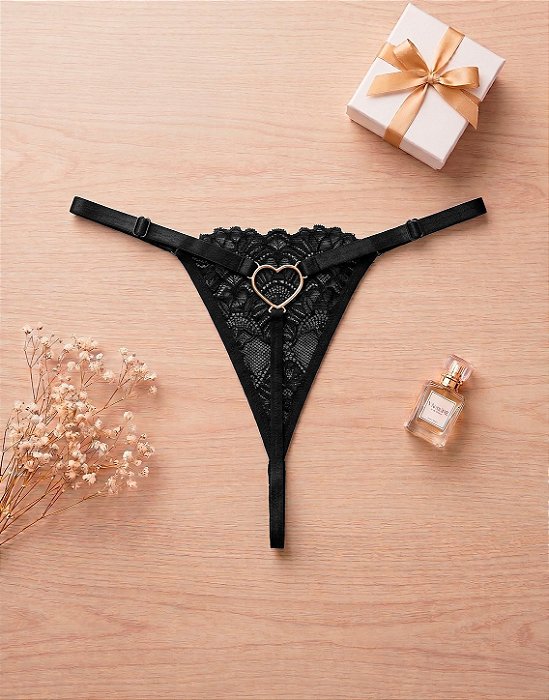 Calcinha Fio Sexy com Detalhe de Coração