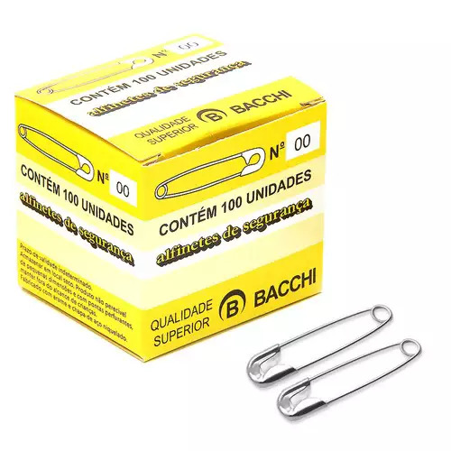 ALFINETE SEGURANCA N.00 C/100 BACCHI  7897849602013