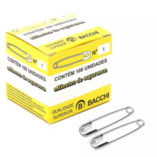 ALFINETE SEGURANCA N.1 C/100 BACCHI  7897849602037