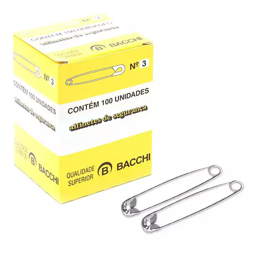 ALFINETE SEGURANCA N.3 C/100 BACCHI  7897849602051