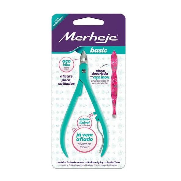 ALICATE CUTICULA MERHEJE VERDE  7896075758228