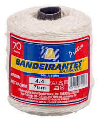 BARBANTE CRU 4 FIOS 76M BANDEIRANTES  7898265742017