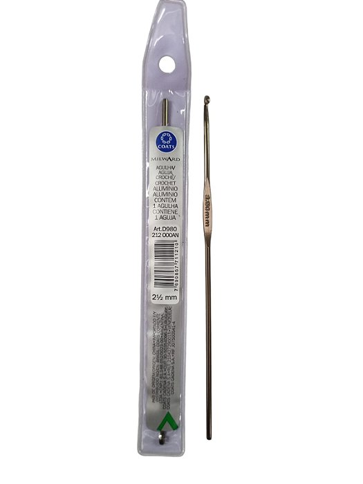 AGULHA CROCHE CORRENTE D980  ESMALTADA N.2½