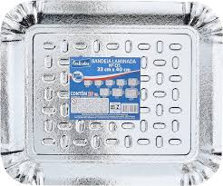 BANDEJA LAMINADO PRATA N.05  33,0CM X 40,0CM C/20  7899348506403