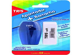 APONTADOR C/DEP. E BORRACHA  TRIS  7897476681078