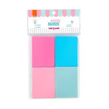 BLOCO ADESIVO 38X51MM TUTTI FRUTI C/04 50F BRW  7898707143891