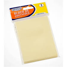 BLOCO ADESIVO 76X102MM AMARELO 50F BRW  7898675501181