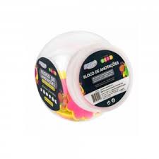 BLOCO ADESIVO SORTIDO NEON POTE C/48  BRW