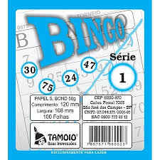 BLOCO BINGO JORNAL AZUL PCTE C/15 BLOCOS