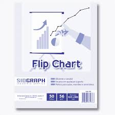 BLOCO PAPEL PARA FLIP CHART 75GRS 625X800MM  C/50FLS