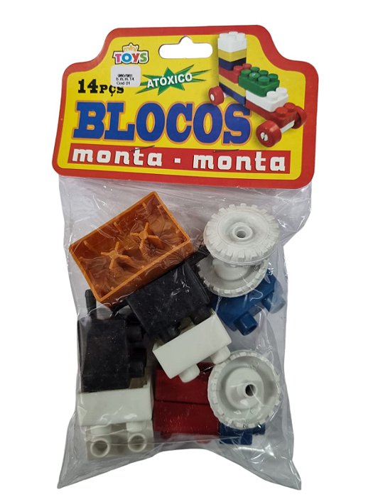 BLOCOS P/MONTAR C/14 PEÇAS MINI TOYS  7898083361162